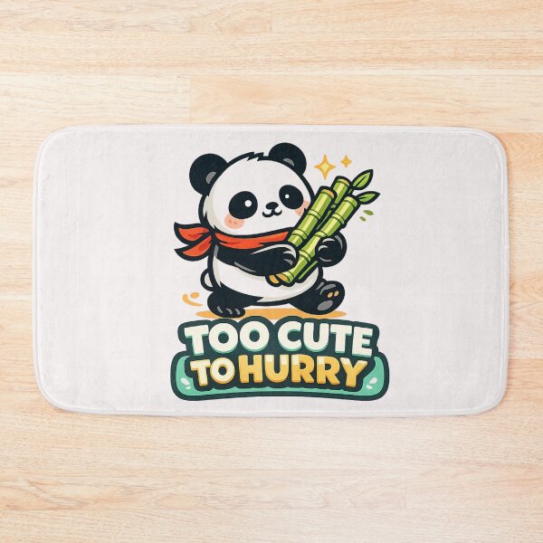 Item preview, Too Cute to Hurry – Relaxed Panda Bamboo Design designed and sold by ArtisticHeart21.