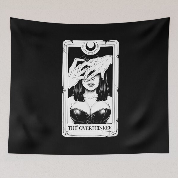 Item preview, The Overthinker Tarot Card Gothic Dark Art designed and sold by OH-MY-GOTH.