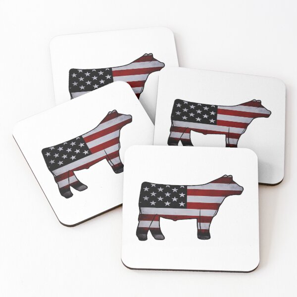 Item preview, American Flag Show Steer Silhouette  - Not For Resale Without Permission designed and sold by jazlee-nwallin.