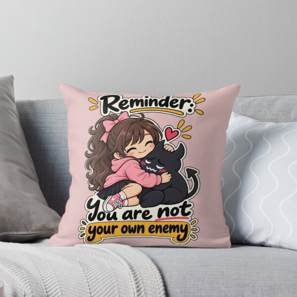 Item preview, Reminder: You Are Not Your Own Enemy – Cute Self Love designed and sold by RaulWeirdAndFun.