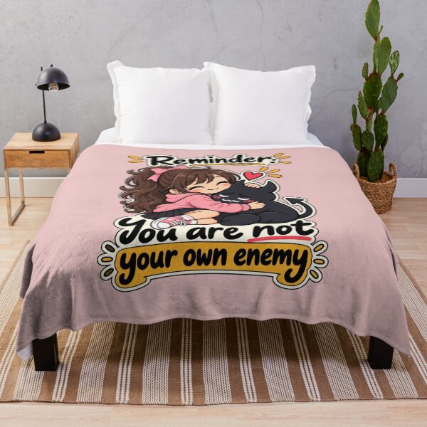 Item preview, Reminder: You Are Not Your Own Enemy – Cute Self Love designed and sold by RaulWeirdAndFun.