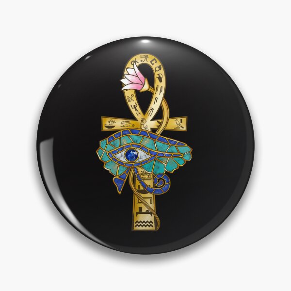 Item preview, Egyptian Ankh Cross with Eye of Horus & Lotus designed and sold by LittleHappiness by Kamollak .