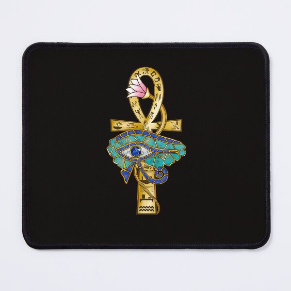 Item preview, Egyptian Ankh Cross with Eye of Horus & Lotus designed and sold by LittleHappiness by Kamollak .