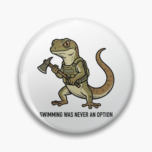 Item preview, Tactical Gecko Swimming Was Never An Option Funny Lizard Tomahawk Axe Humor designed and sold by raedattia.
