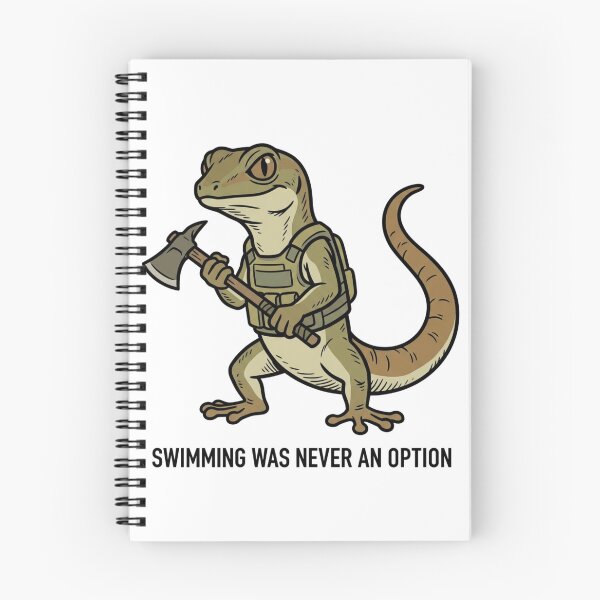 Item preview, Tactical Gecko Swimming Was Never An Option Funny Lizard Tomahawk Axe Humor designed and sold by raedattia.