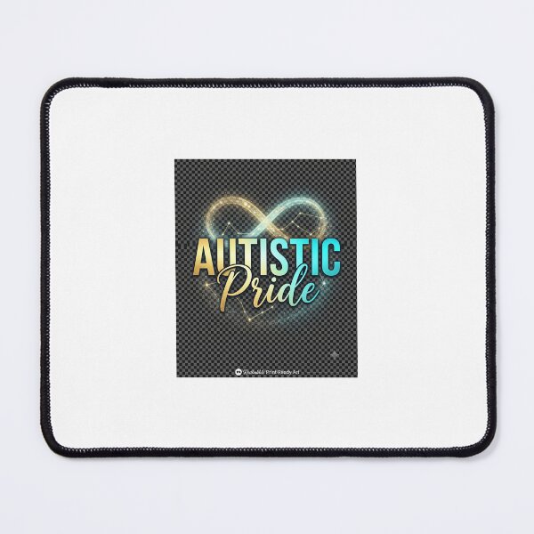 Item preview, Autistic Pride Infinity Spectrum Constellation Space Gold Turquoise designed and sold by MalickaArt.