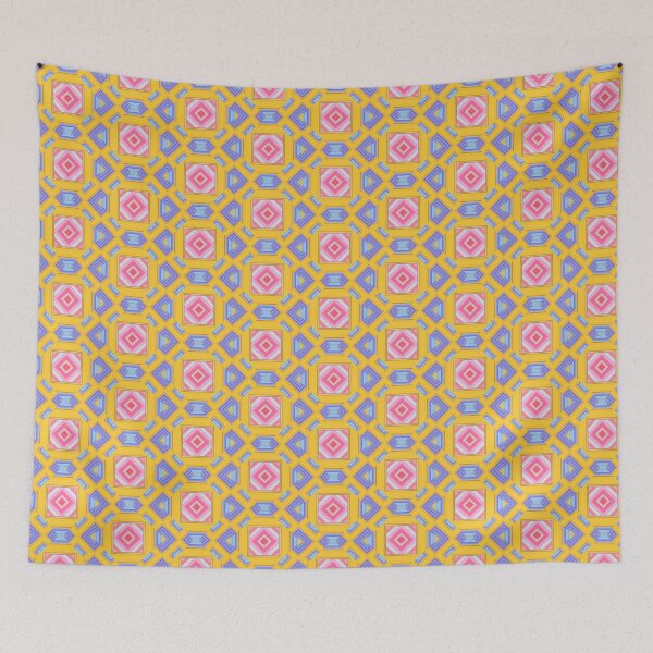 Item preview, Mid Century Retro Geometric Tile Mosaic Pattern designed and sold by whimsiqueer.