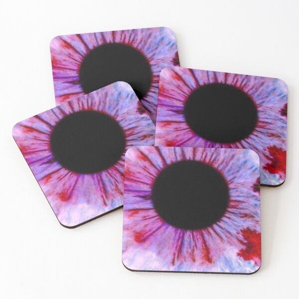 Item preview, Purple and Red Iris Macro Human Eye Heterochromia Psychedelic Texture Art designed and sold by LYAN-STORE.