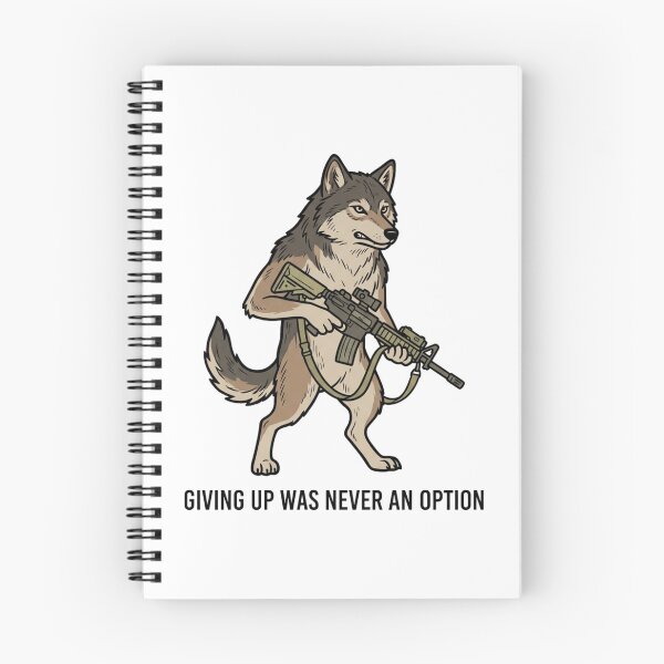 Item preview, Tactical Wolf Giving Up Was Never An Option Funny Lone Wolf Gun Humor designed and sold by raedattia.