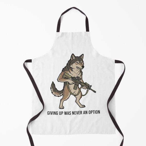 Item preview, Tactical Wolf Giving Up Was Never An Option Funny Lone Wolf Gun Humor designed and sold by raedattia.