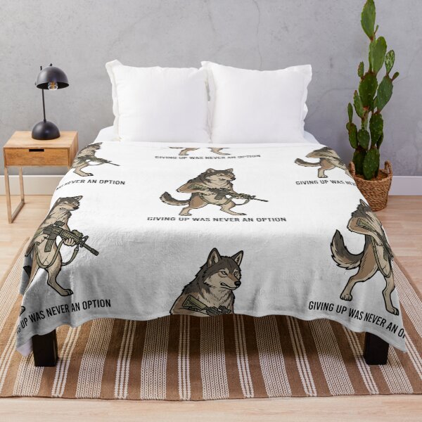 Item preview, Tactical Wolf Giving Up Was Never An Option Funny Lone Wolf Gun Humor designed and sold by raedattia.