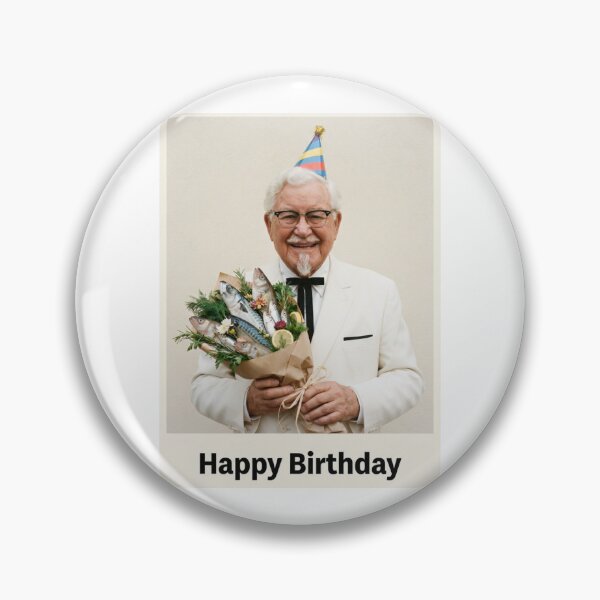 Item preview, Colonel sanders birthday fish bouquet gift cake memes happy Funny prank meme  weird  designed and sold by CheeseBlueprint.
