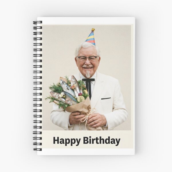 Item preview, Colonel sanders birthday fish bouquet gift cake memes happy Funny prank meme  weird  designed and sold by CheeseBlueprint.