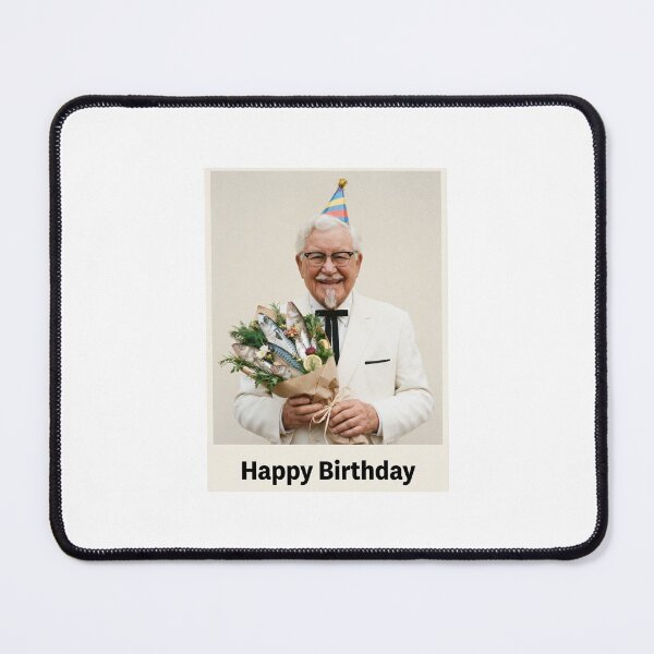 Item preview, Colonel sanders birthday fish bouquet gift cake memes happy Funny prank meme weird designed and sold by CheeseBlueprint.