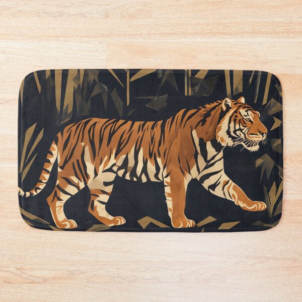 Item preview, Mid-Century Jungle Prowl designed and sold by ONYX Pixee.