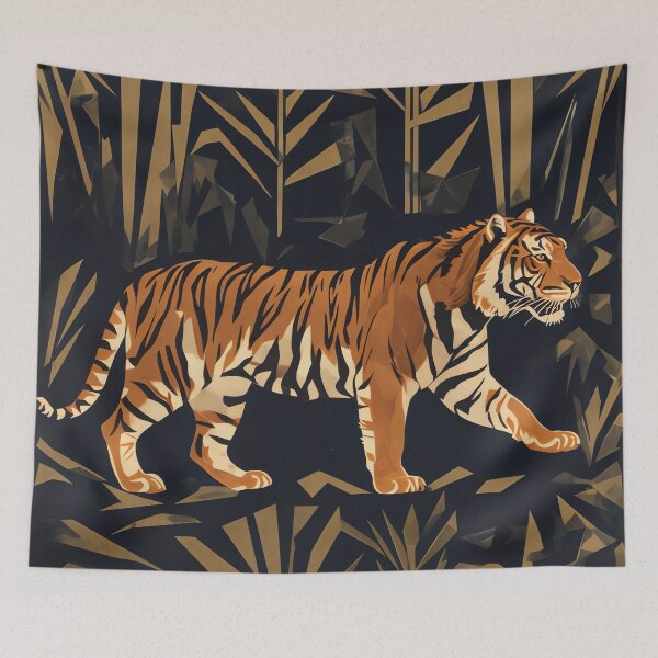 Item preview, Mid-Century Jungle Prowl designed and sold by ONYX Pixee.