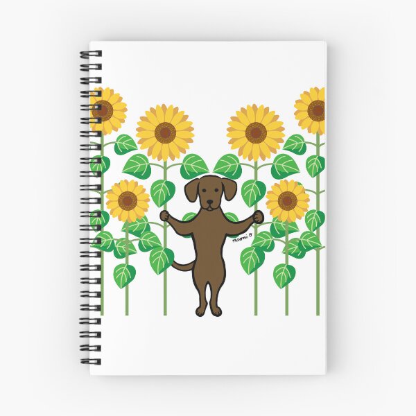 Item preview, Chocolate Labrador Summer Sunflowers designed and sold by HappyLabradors.