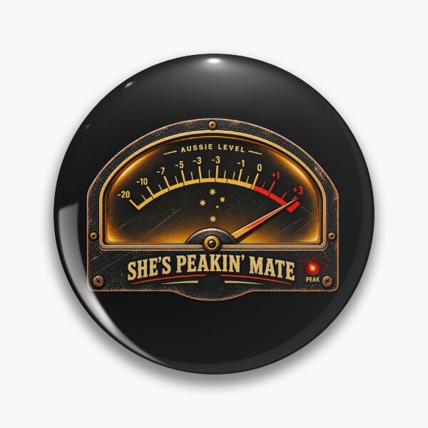 Item preview, SHE'S PEAKIN MATE Funny Aussie Level Meter Vintage Radio Australia Kangaroo designed and sold by Yellowriversss.