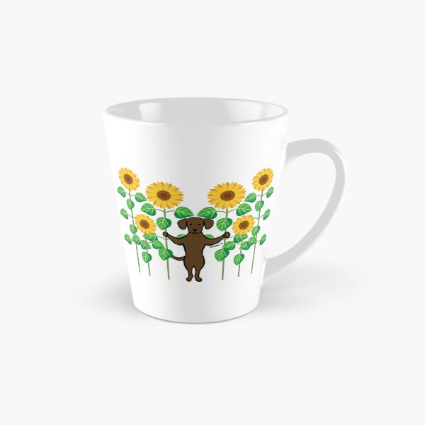 Item preview, Chocolate Labrador Summer Sunflowers designed and sold by HappyLabradors.