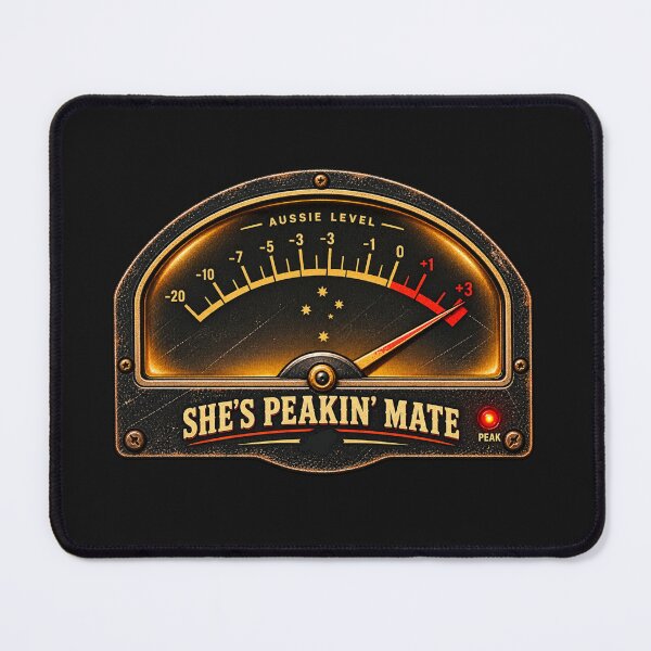 Item preview, SHE'S PEAKIN MATE Funny Aussie Level Meter Vintage Radio Australia Kangaroo designed and sold by Yellowriversss.
