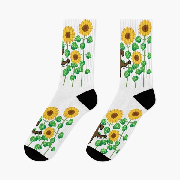 Item preview, Chocolate Labrador Summer Sunflowers designed and sold by HappyLabradors.