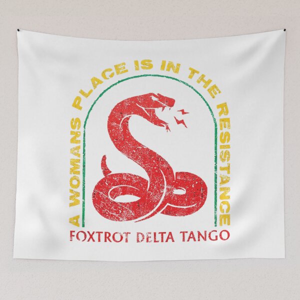 Item preview, A Womans Place Is In The Resistance Foxtrot Delta Tango Vintage Snake designed and sold by DevilMayCrySh.