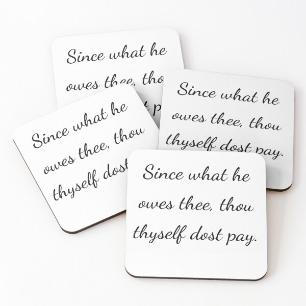 Item preview, “Since what he owes thee, thou thyself dost pay.” - handwriting black designed and sold by ariksworld.
