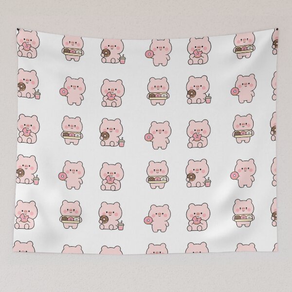 Item preview, Pink Pig With Donuts – Cute Kawaii Cartoon designed and sold by Moffyuniverse.
