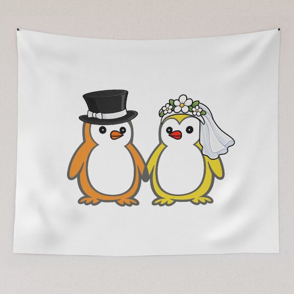 Item preview, Pippo Wedding – Bride & Groom Penguins Set 6 designed and sold by Pippo-Penguin.