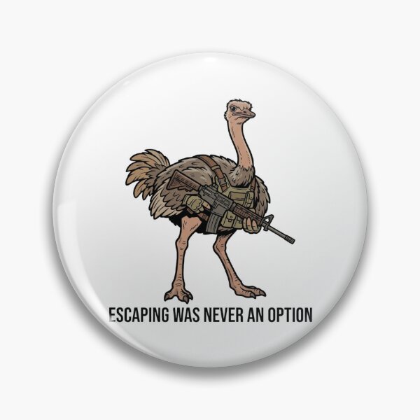 Item preview, Tactical Ostrich Escaping Was Never An Option Funny Emu Bird Gun Humor designed and sold by raedattia.