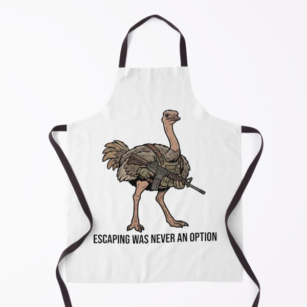 Item preview, Tactical Ostrich Escaping Was Never An Option Funny Emu Bird Gun Humor designed and sold by raedattia.