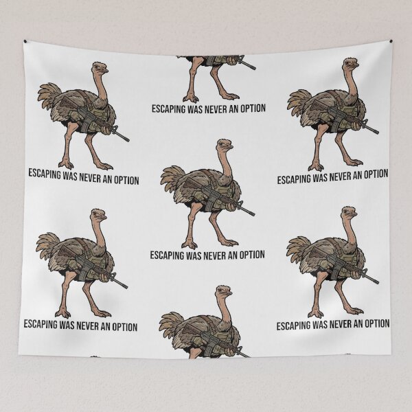 Item preview, Tactical Ostrich Escaping Was Never An Option Funny Emu Bird Gun Humor designed and sold by raedattia.