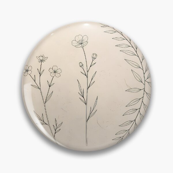 Item preview, Minimalist Botanical Wildflower Line Art Poster designed and sold by ihtashaminuk.
