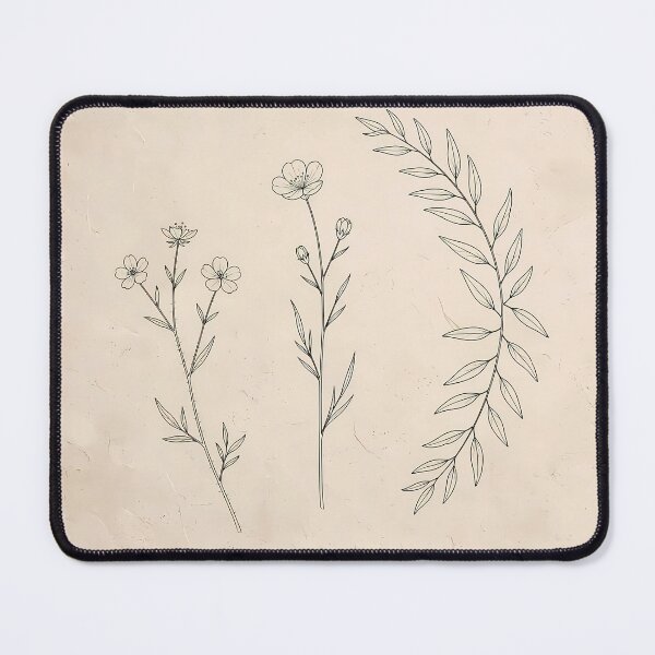 Item preview, Minimalist Botanical Wildflower Line Art Poster designed and sold by ihtashaminuk.