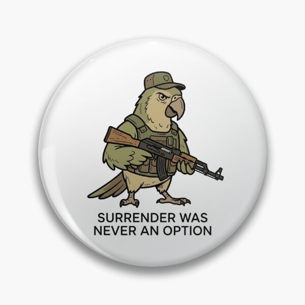 Item preview, Tactical Parrot Surrender Was Never An Option Funny Military Bird AK47 Humor designed and sold by raedattia.