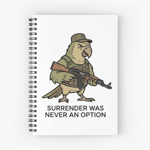 Item preview, Tactical Parrot Surrender Was Never An Option Funny Military Bird AK47 Humor designed and sold by raedattia.