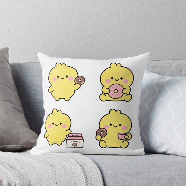 Item preview, Yellow Chick With Donuts – Cute Kawaii Cartoon designed and sold by Moffyuniverse.