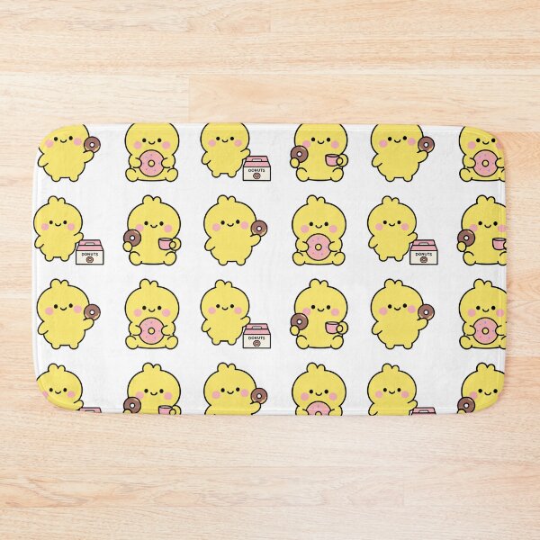 Item preview, Yellow Chick With Donuts – Cute Kawaii Cartoon designed and sold by Moffyuniverse.