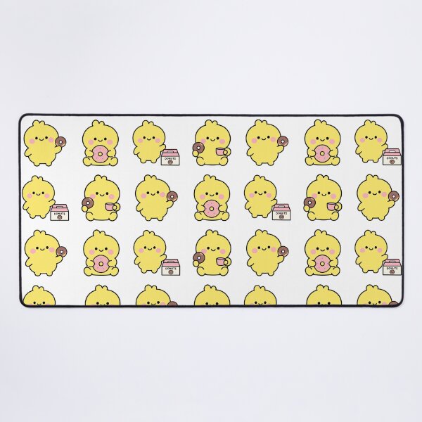 Item preview, Yellow Chick With Donuts – Cute Kawaii Cartoon designed and sold by Moffyuniverse.