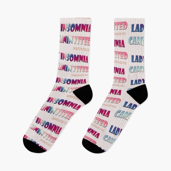 Item preview, Lady insomnia came Uninvited - Menopause Humor designed and sold by Yamy Morrell Art and Design.