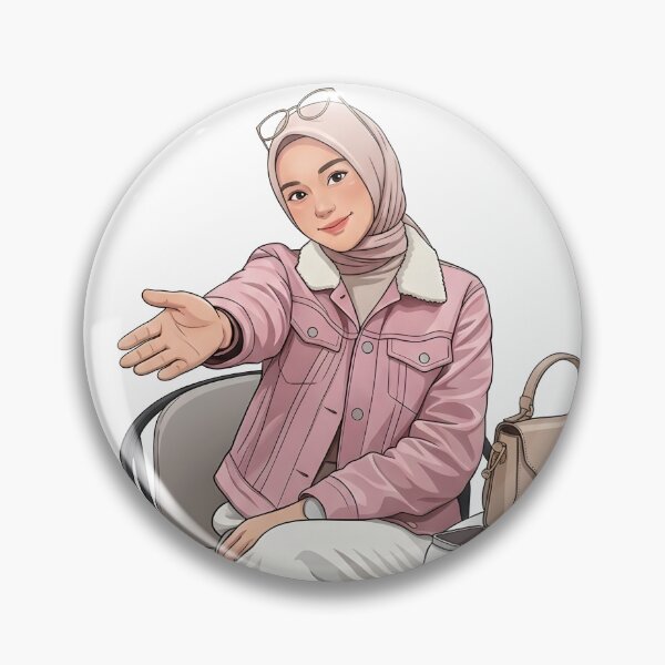 Artikelvorschau, Mädchen mit pinkem Hijab genießt Kaffee an einem gemütlichen Ort (Illustration) entworfen und verkauft von sabartgunpla.