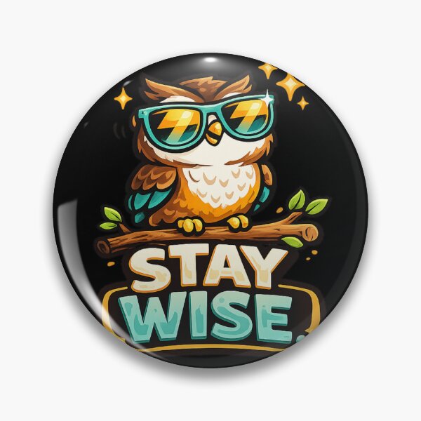 Item preview, Stay Wise – Cool Owl Wisdom Design designed and sold by ArtisticHeart21.