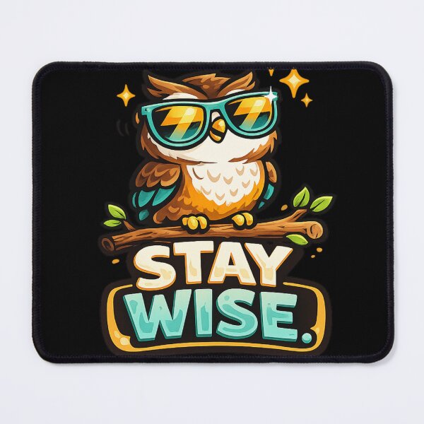 Item preview, Stay Wise – Cool Owl Wisdom Design designed and sold by ArtisticHeart21.