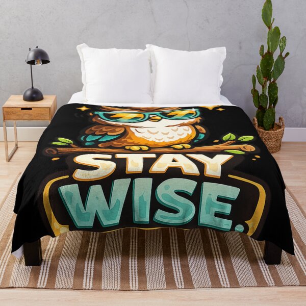 Item preview, Stay Wise – Cool Owl Wisdom Design designed and sold by ArtisticHeart21.