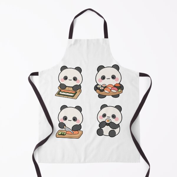 Item preview, Panda Eating Sushi – Cute Kawaii Cartoon designed and sold by Moffyuniverse.
