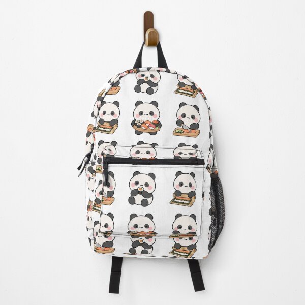 Item preview, Panda Eating Sushi – Cute Kawaii Cartoon designed and sold by Moffyuniverse.