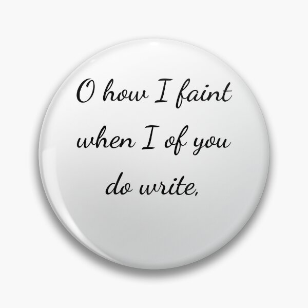 Item preview, “O how I faint when I of you do write,” - handwriting black designed and sold by ariksworld.