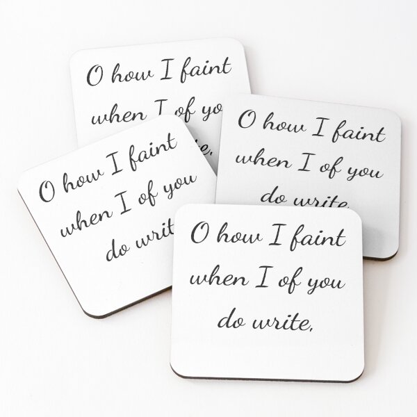 Item preview, “O how I faint when I of you do write,” - handwriting black designed and sold by ariksworld.