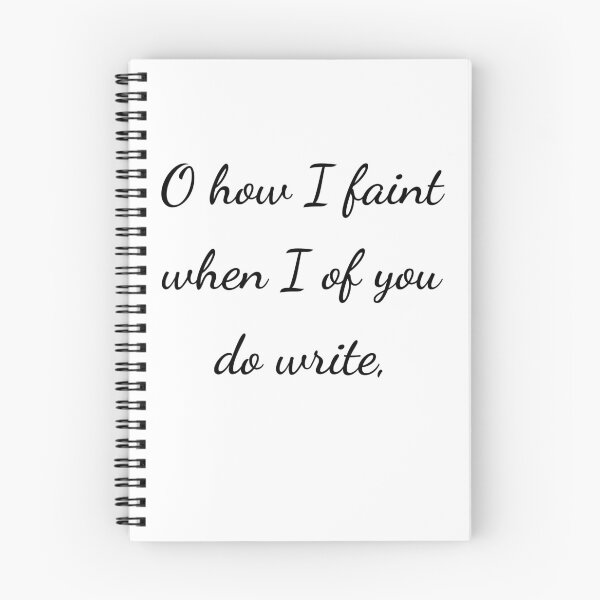 Item preview, “O how I faint when I of you do write,” - handwriting black designed and sold by ariksworld.