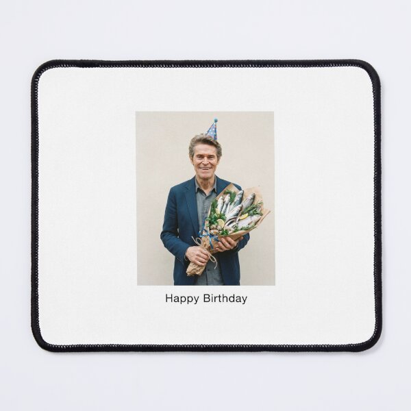 Item preview, Willem dafoe birthday fish bouquet gift cake memes happy Funny prank meme weird designed and sold by CheeseBlueprint.